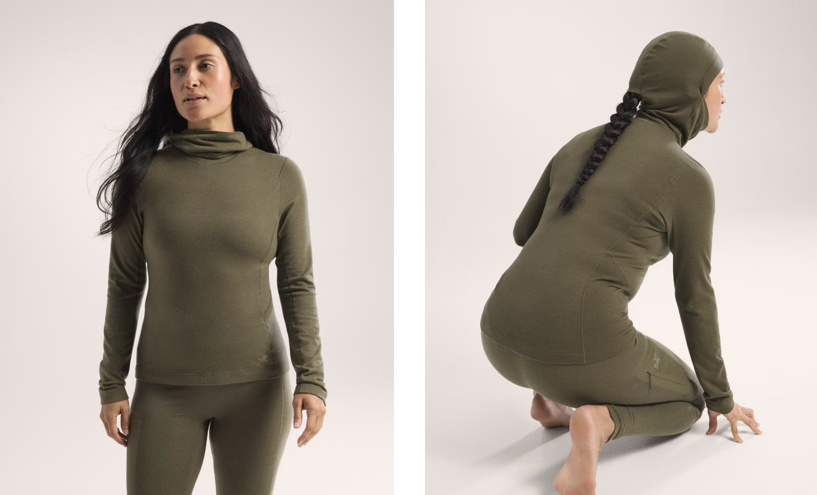 Arc'teryx Satoro Merino Wool Hoody in Sequoia.